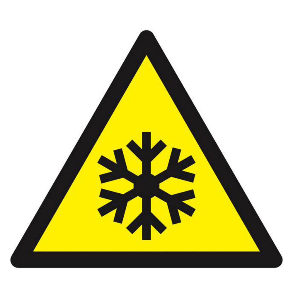 Panneau rigide DANGER, BASSES TEMPERATURES COND° DE GEL 100X100X100mm TALIAPLAST - 629935