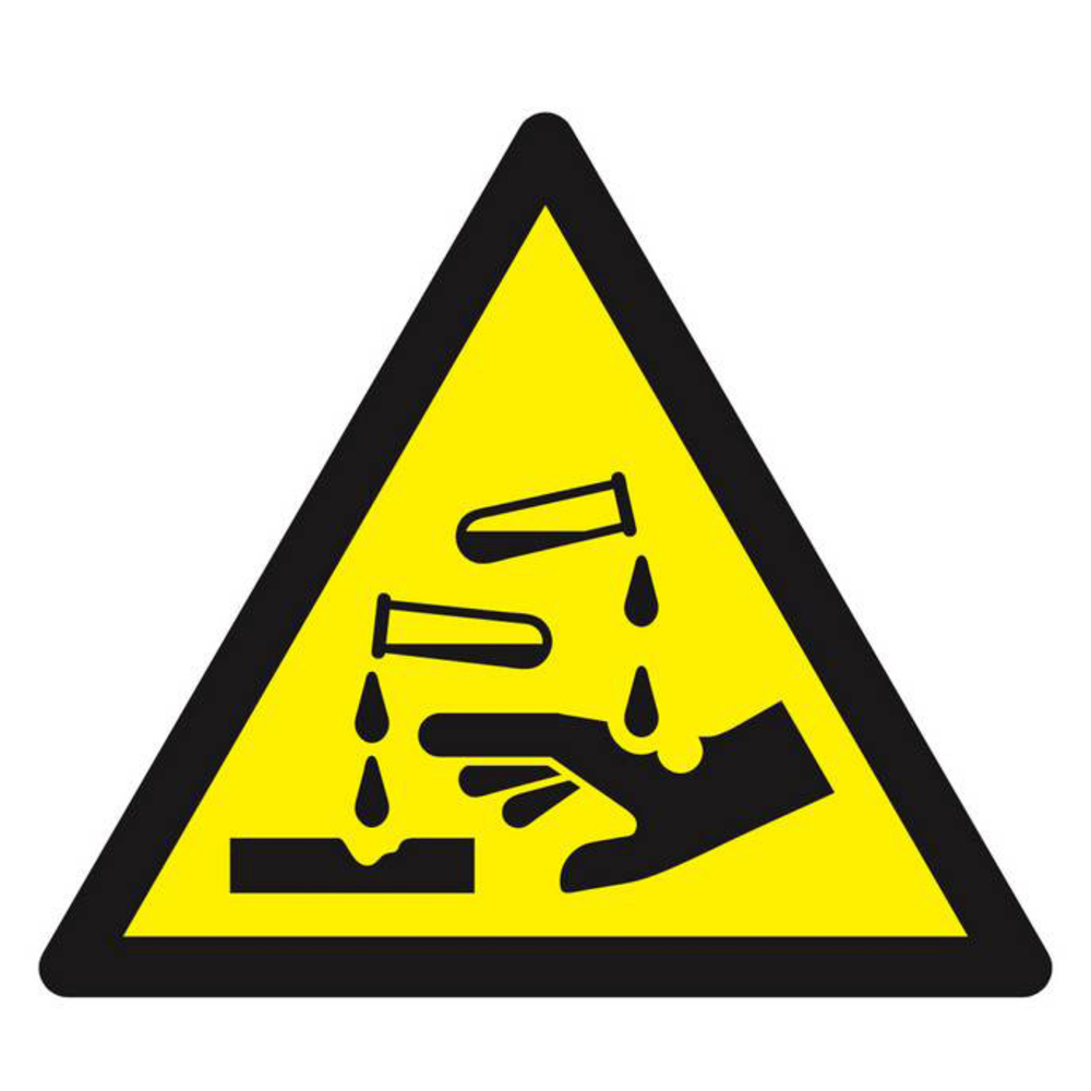 Panneau rigide DANGER, SUBSTANCES CORROSIVES 100X100X100MM TALIAPLAST - 629940