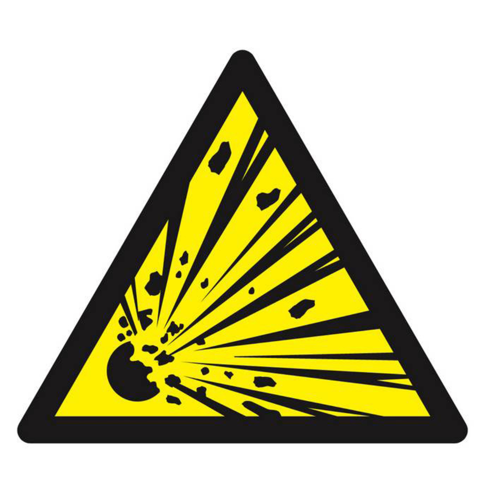 Panneau rigide DANGER, MATIERES EXPLOSIVES 100X100X100MM TALIAPLAST - 629946