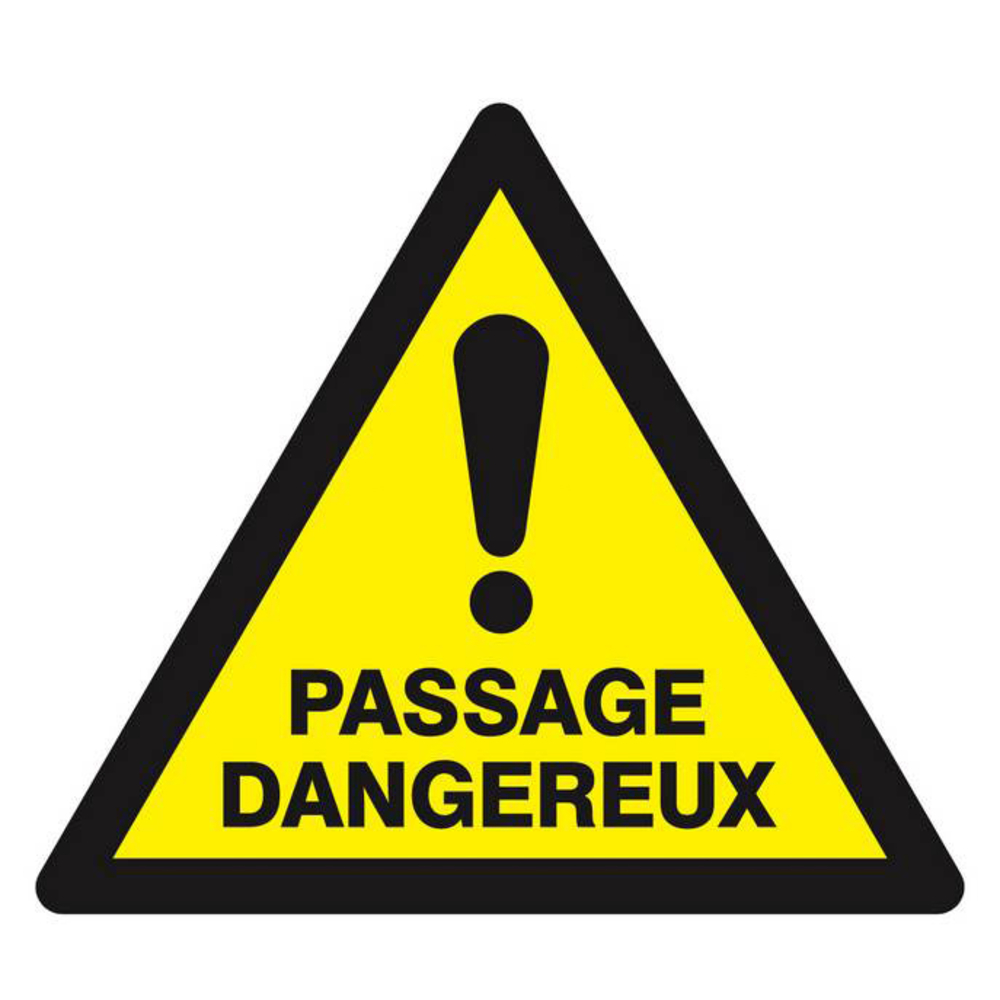 Panneau rigide DANGER PASSAGE DANGEREUX 100X100X100MM TALIAPLAST - 629955