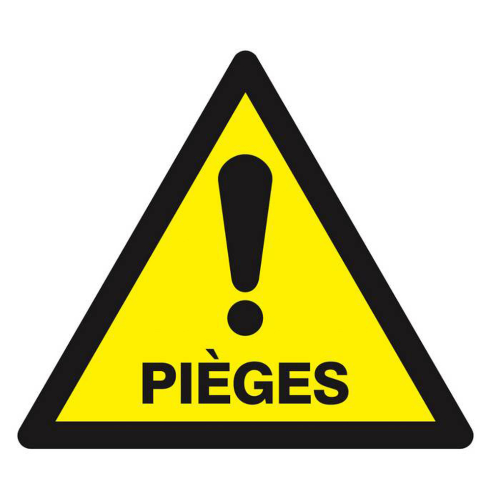 Panneau rigide DANGER PIEGES 100X100X100MM TALIAPLAST - 629957