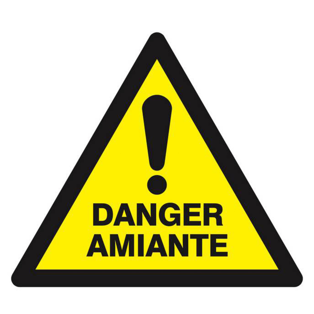 Panneau rigide DANGER AMIANTE 100X100X100MM TALIAPLAST - 629960