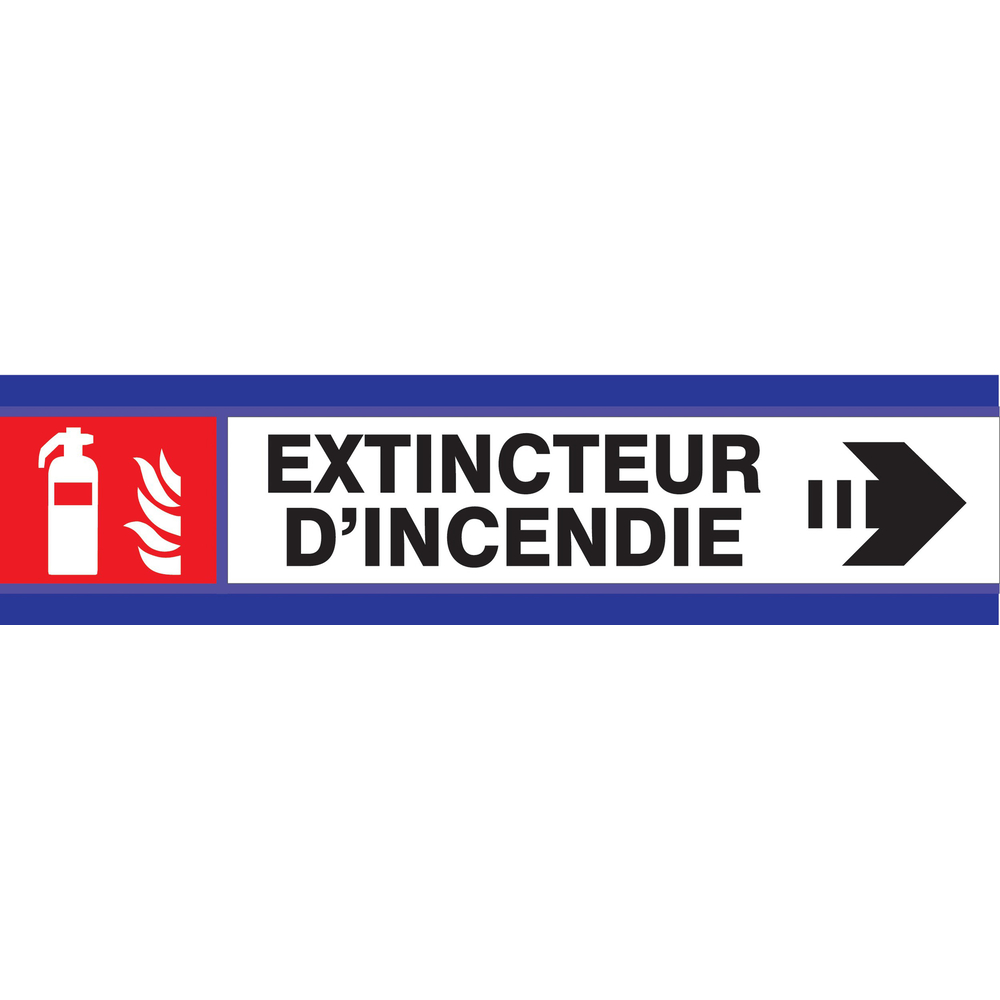 PANNEAU EXTINCTEUR FLECHE A DROITE D-SIGN 180X45MM TALIAPLAST - 630103
