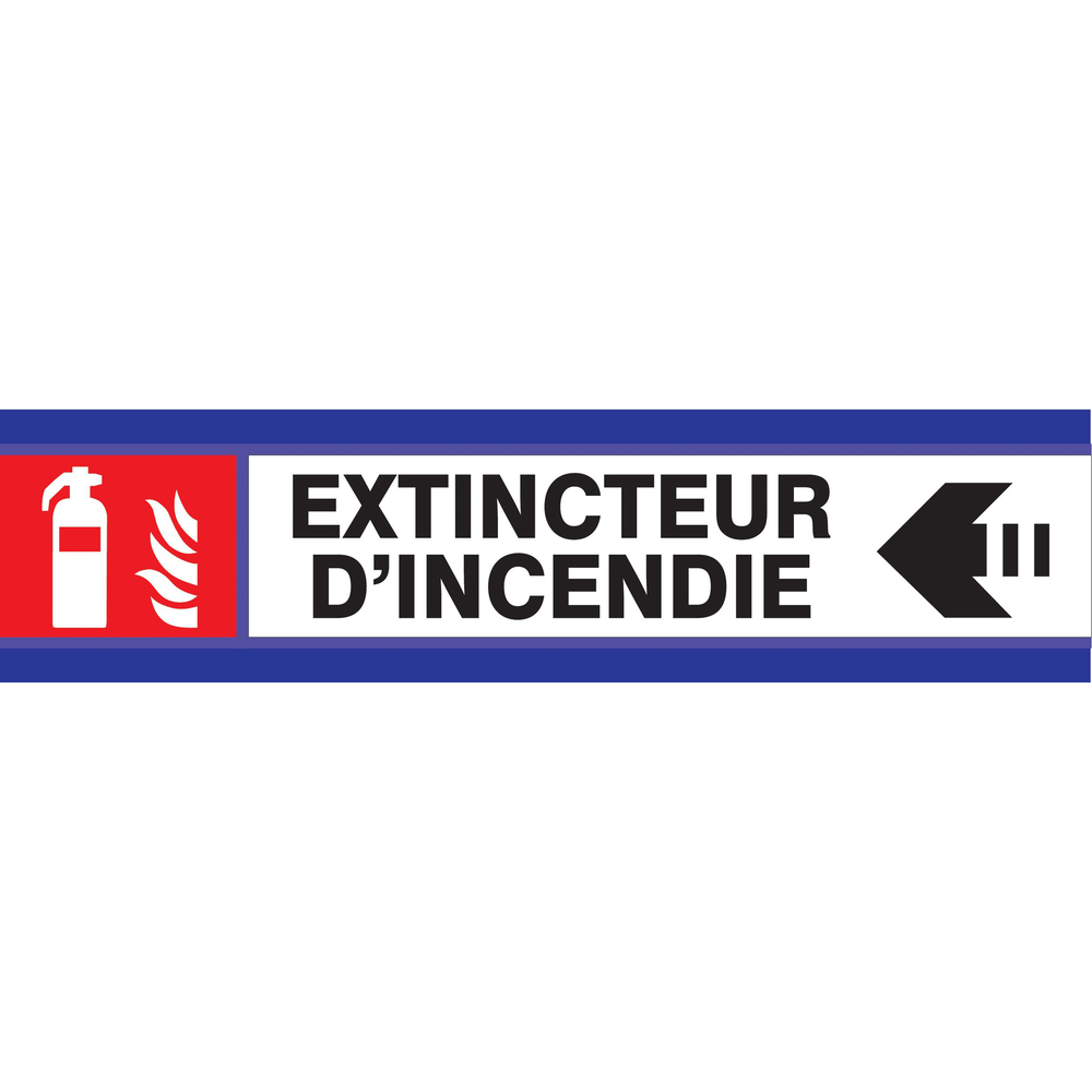 PANNEAU EXTINCTEUR FLECHE A GAUCHE D-SIGN 180X45MM TALIAPLAST - 630104