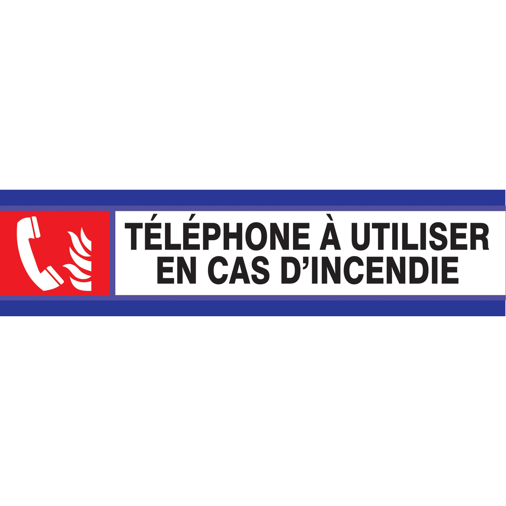 PANNEAU TELEPHONE D'INCENDIE D-SIGN 180X45MM TALIAPLAST - 630105