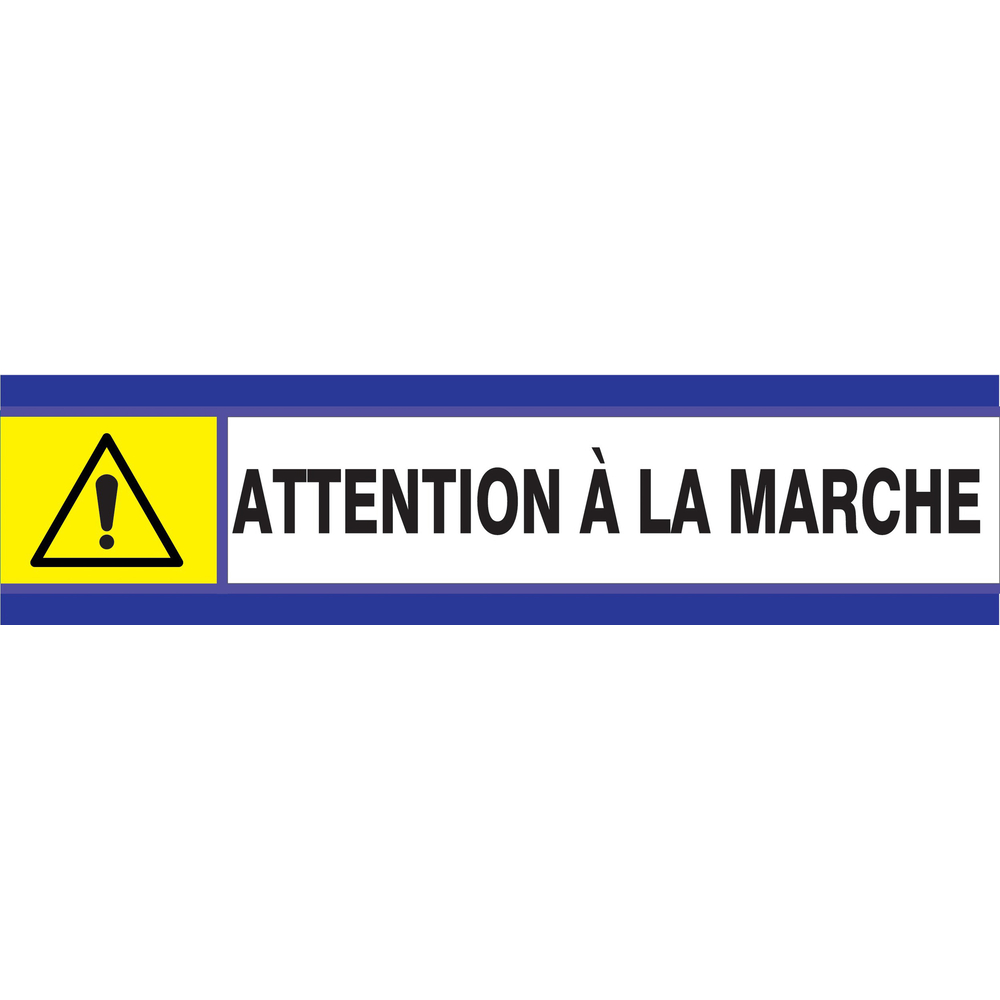 PANNEAU ATTENTION A LA MARCHE D-SIGN 180X45MM TALIAPLAST - 630301