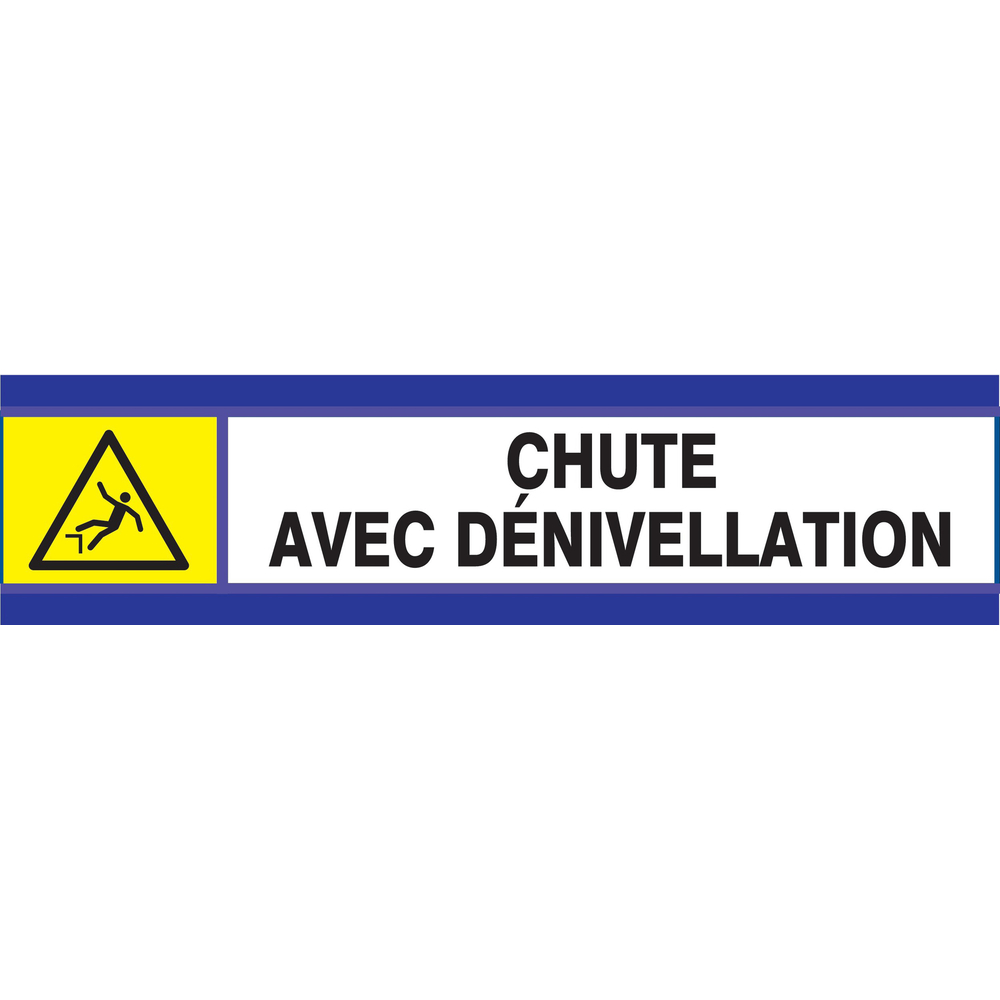PANNEAU DANGER RISQUE DE CHUTE D-SIGN 180X45MM TALIAPLAST - 630304