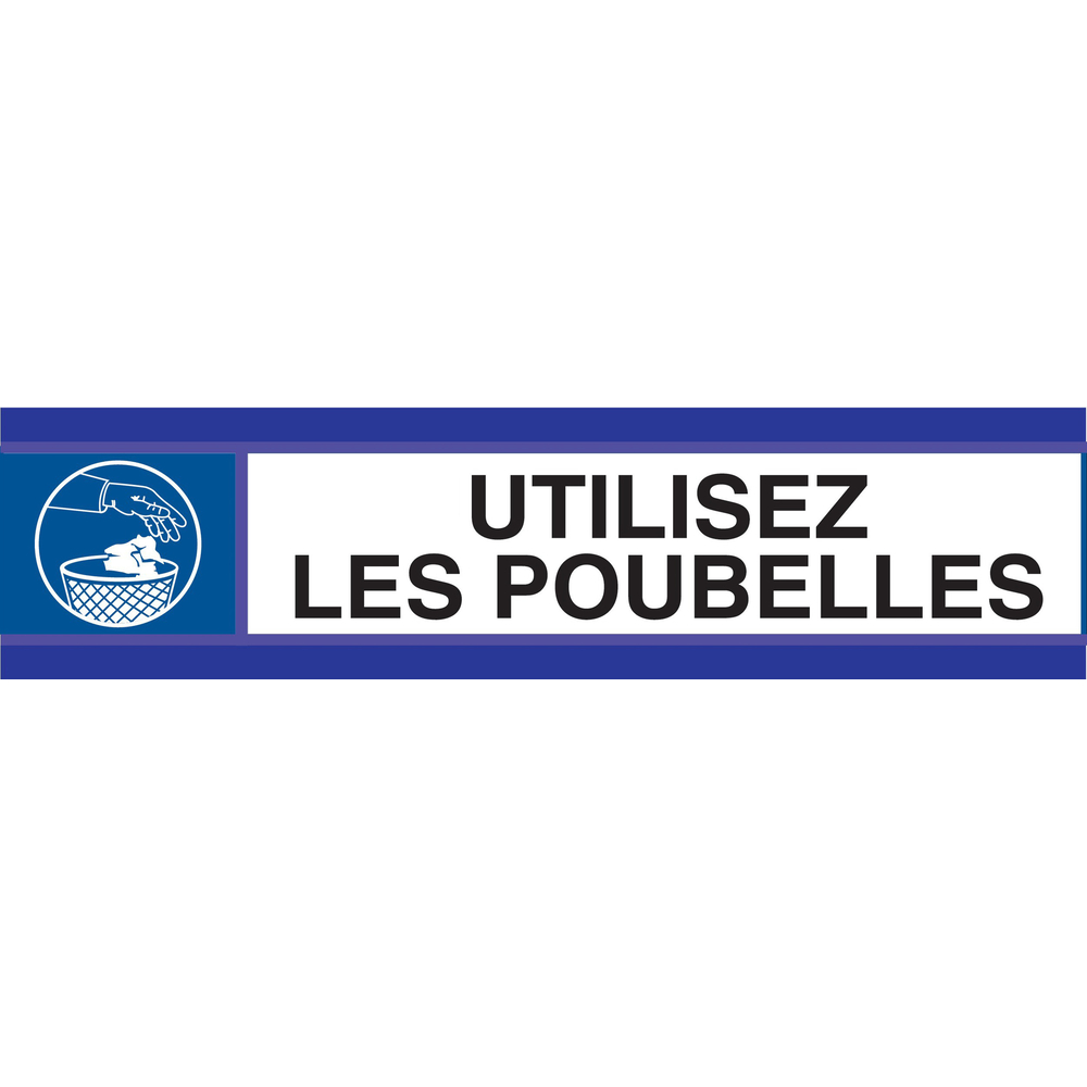 PANNEAU UTILISEZ LES POUBELLES D-SIGN 180X45MM TALIAPLAST - 630503