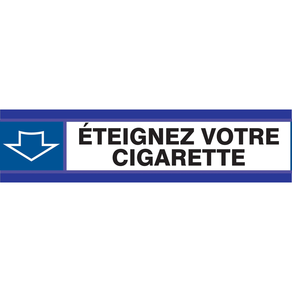 PANNEAU ETEIGNEZ VOTRE CIGARETTE D-SIGN 180X45MM TALIAPLAST - 630504