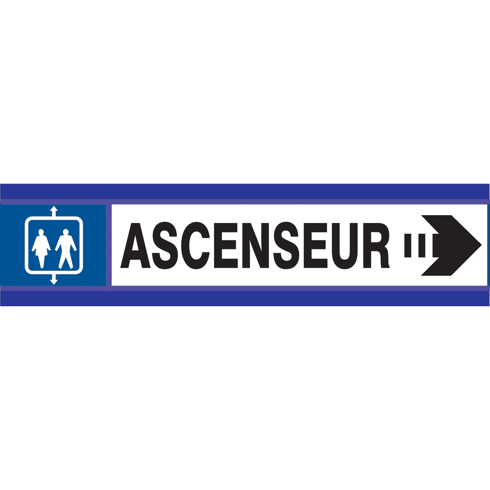 PANNEAU ASCENSEUR FLECHE A DROITE D-SIGN 180X45MM TALIAPLAST - 630603