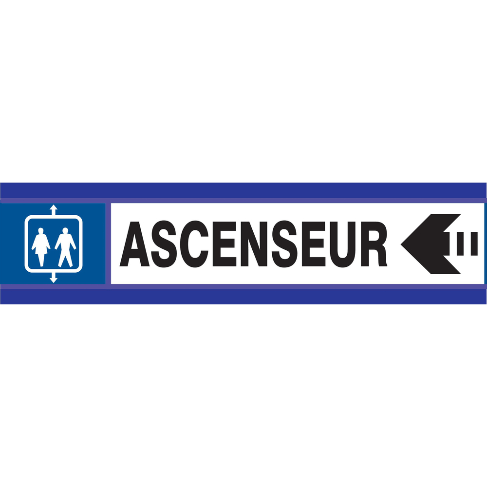 PANNEAU ASCENSEUR FLECHE A GAUCHE D-SIGN 180X45MM TALIAPLAST - 630604