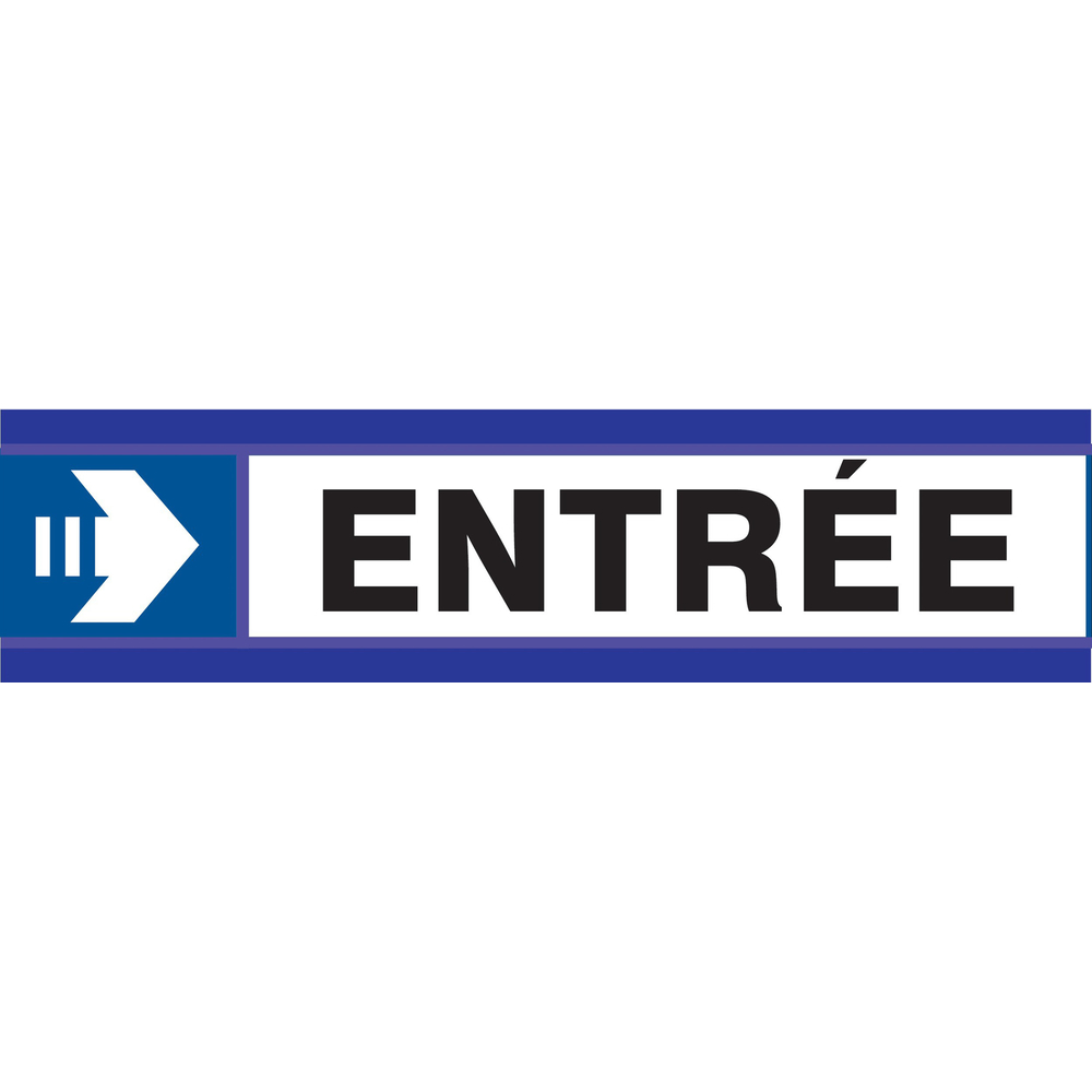 PANNEAU ENTREE FLECHE A DROITE D-SIGN 180X45MM TALIAPLAST - 630608