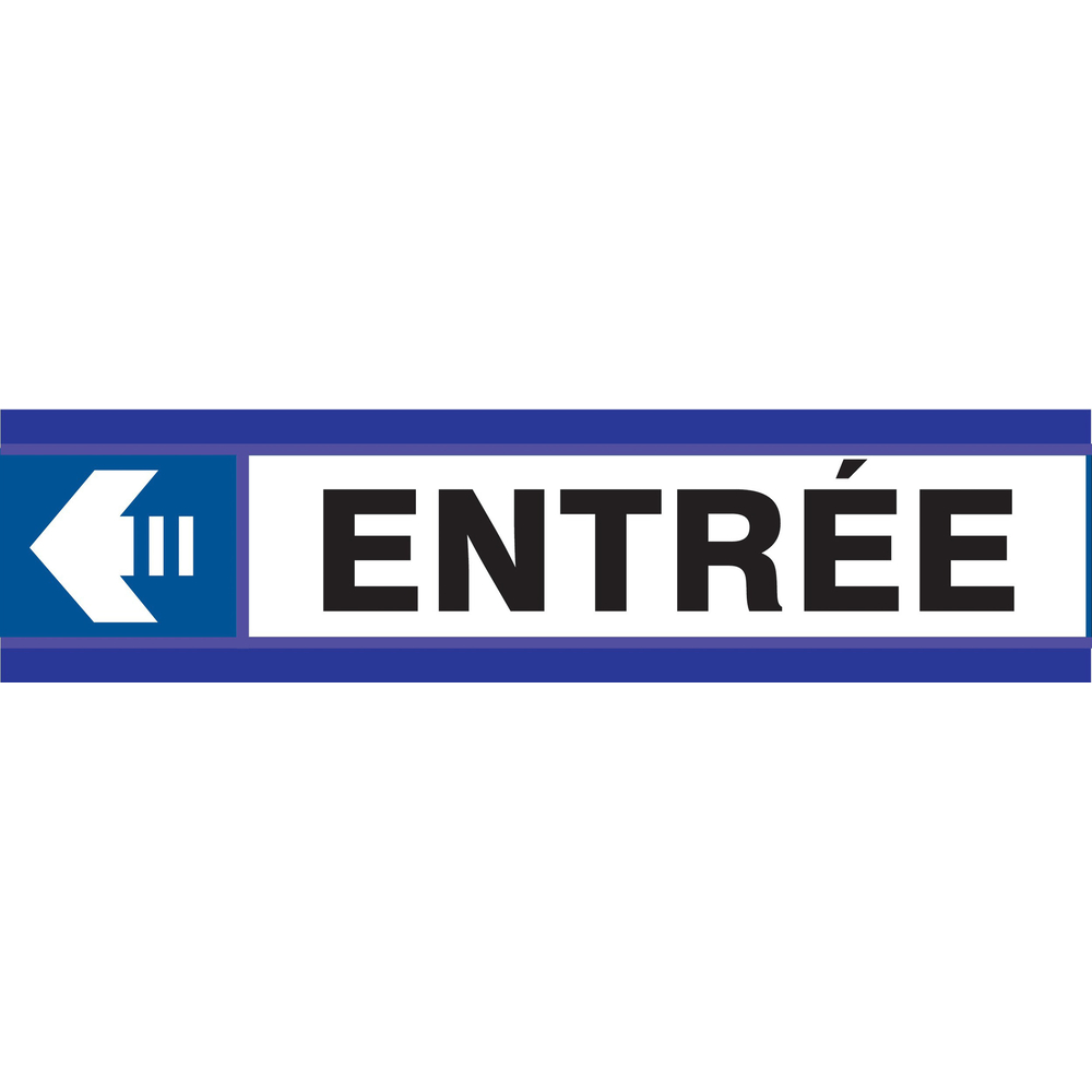 PANNEAU ENTREE FLECHE A GAUCHE D-SIGN 180X45MM TALIAPLAST - 630609