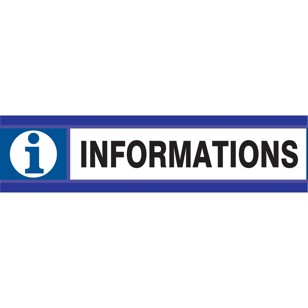 PANNEAU INFORMATIONS D-SIGN 180X45MM TALIAPLAST - 630615