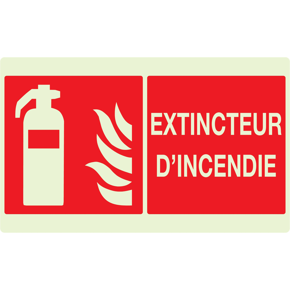 PANNEAU EXTINCTEUR D'INCENDIE LUMINESCENT 330X200MM TALIAPLAST - 631101