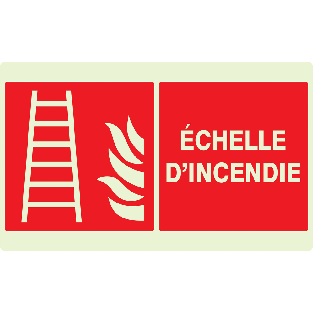 PANNEAU ECHELLE D'INCENDIE LUMINESCENT 330X200MM TALIAPLAST - 631102