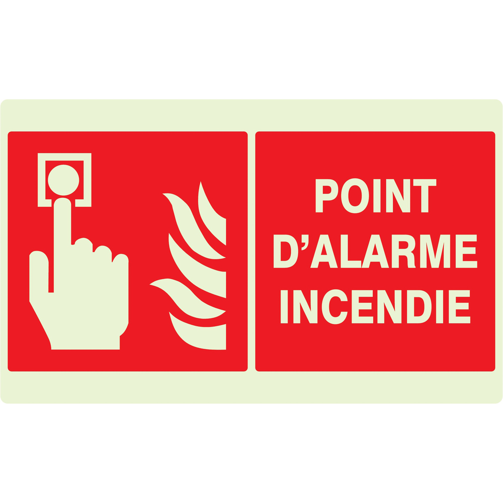 PANNEAU POINT D'ALARME INCENDIE LUMINESCENT 330X200MM TALIAPLAST - 631103