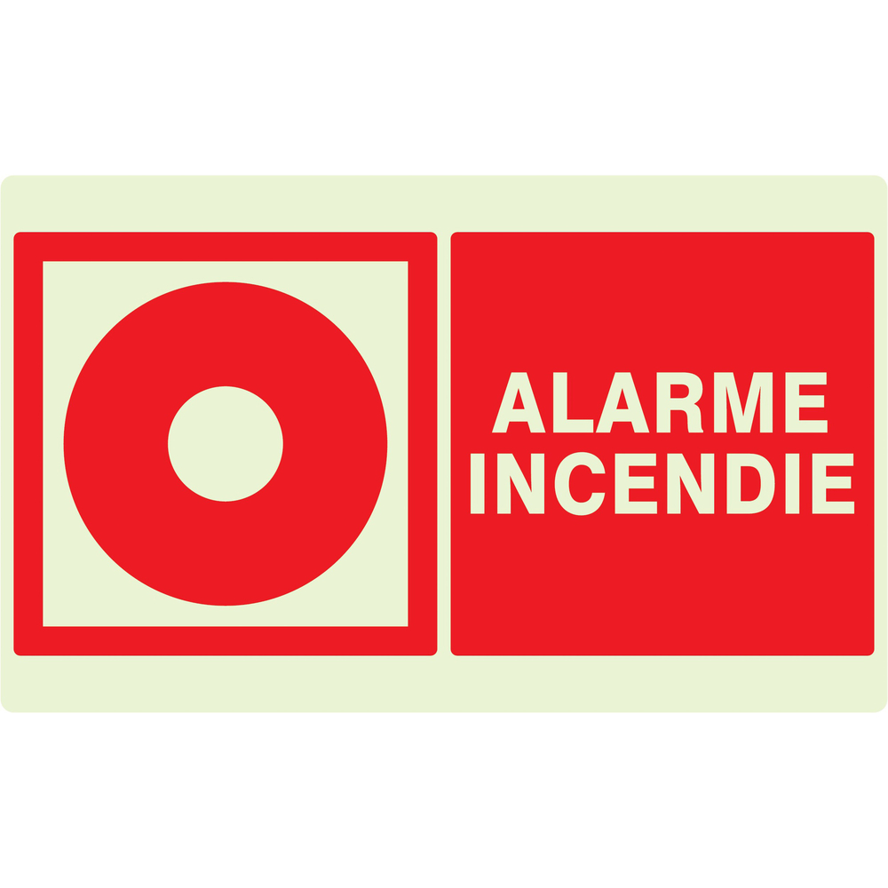 PANNEAU ALARME INCENDIE LUMINESCENT 330X200MM TALIAPLAST - 631106