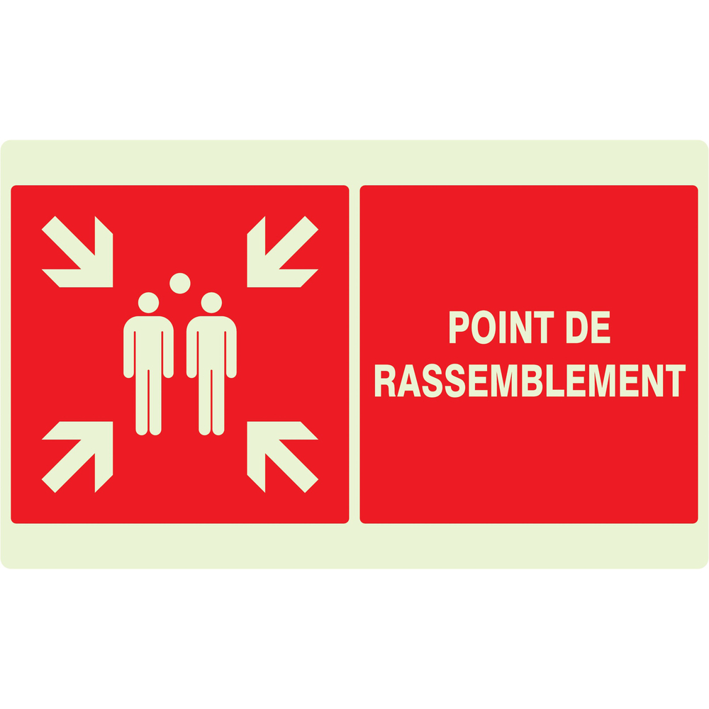 POINT DE RASSEMBLEMENT (INCENDIE) LUMINESCENT 330x200mm TALIAPLAST - 631111
