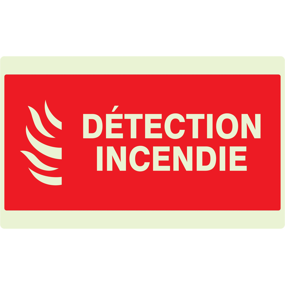 PANNEAU DETECTION INCENDIE LUMINESCENT 330X200MM TALIAPLAST - 631114