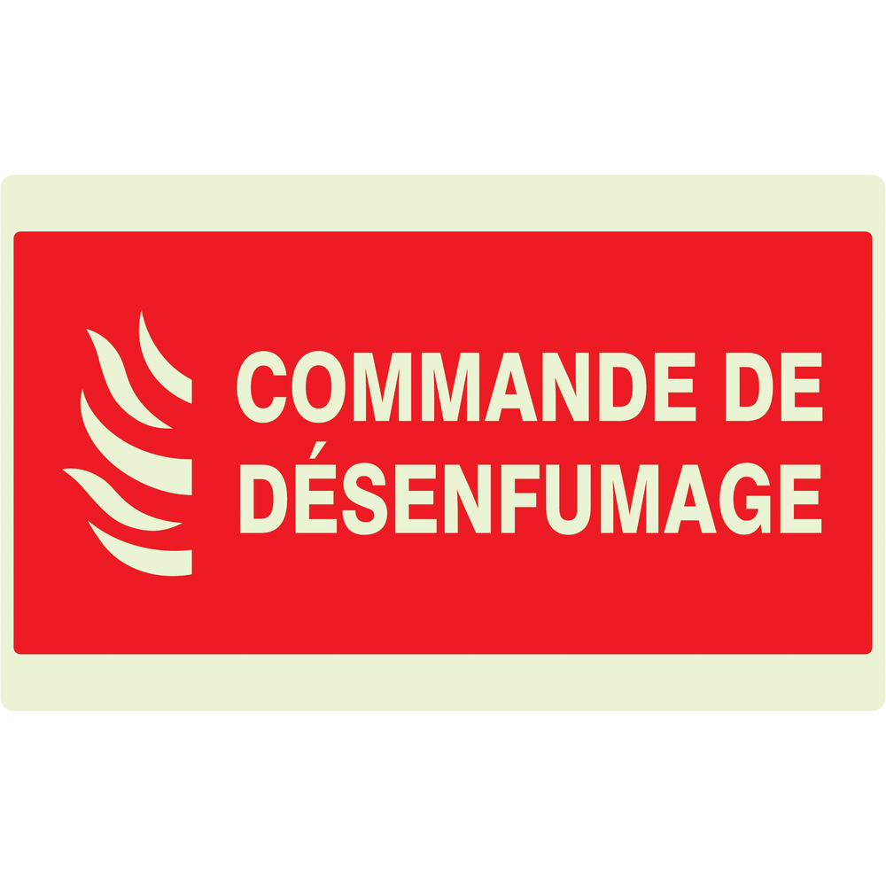 PANNEAU COMMANDE DE DESENFUMAGE LUMINESCENT 330X200MM TALIAPLAST - 631117