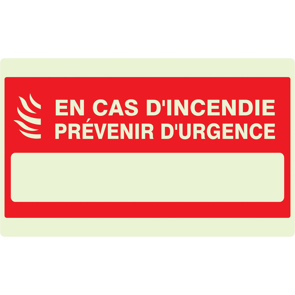 EN CAS D'INCENDIE PREVENIR D'URGENCE LUMINES. 330x200mm TALIAPLAST - 631122