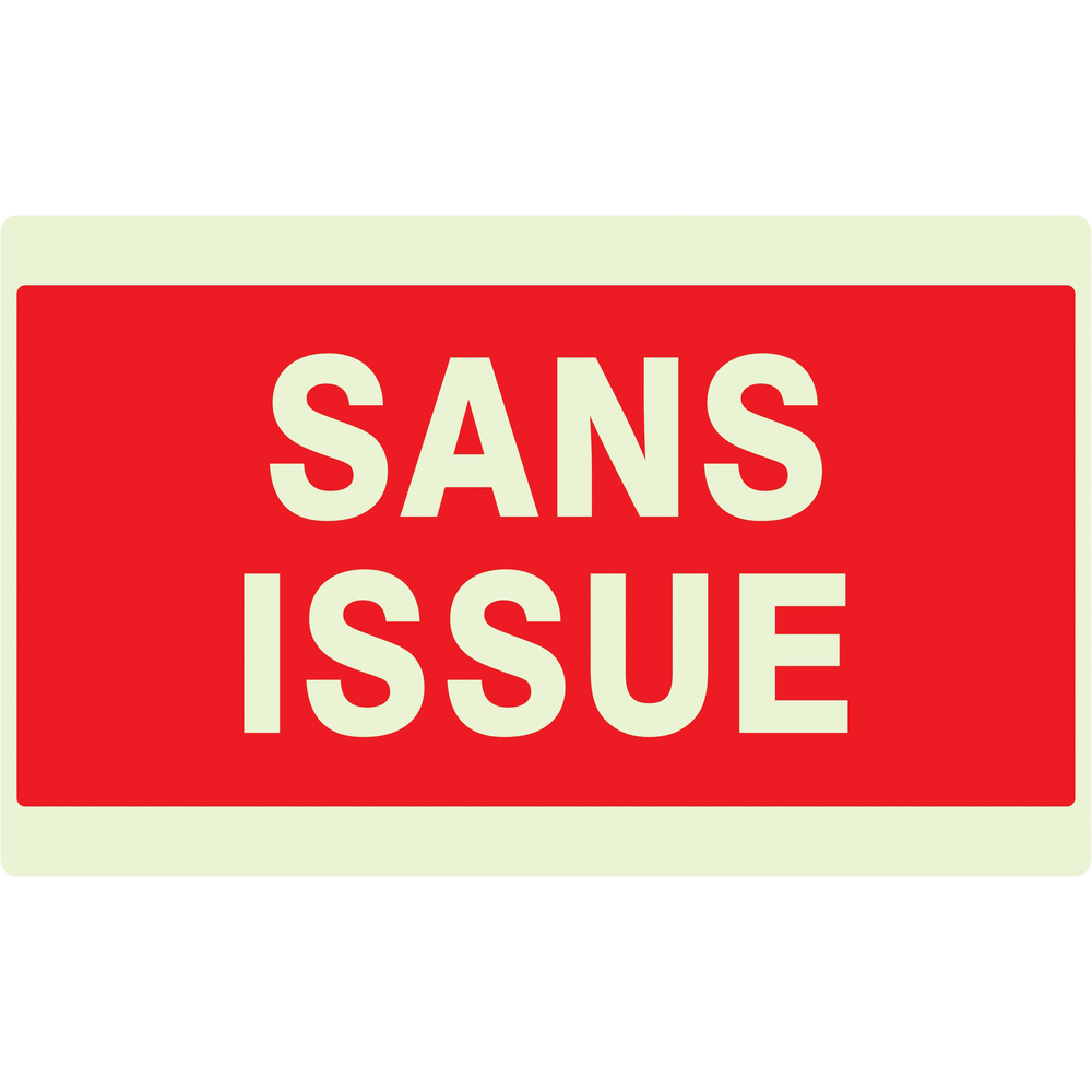 PANNEAU SANS ISSUE (INCENDIE) LUMINESCENT 330X200MM TALIAPLAST - 631124