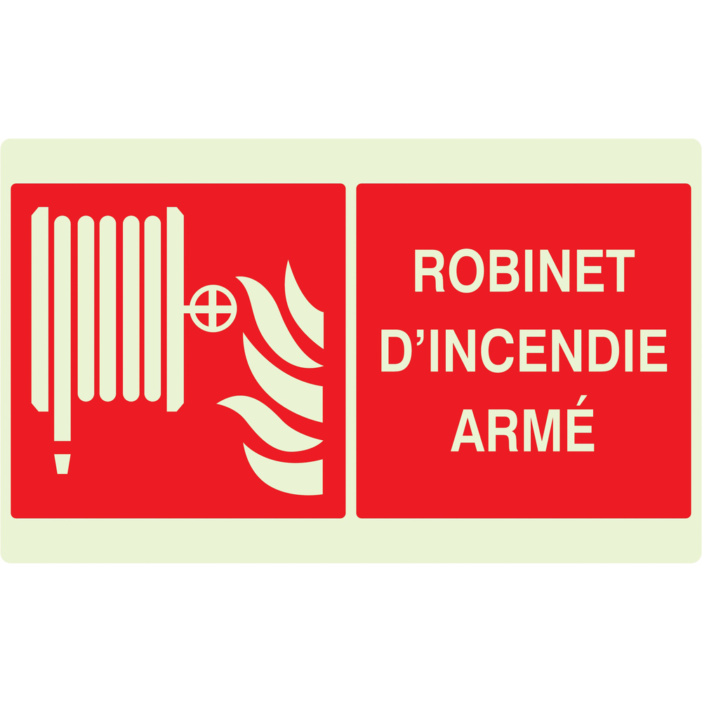 PANNEAU ROBINET D'INCENDIE ARME LUMINESCENT 330X200MM TALIAPLAST - 631125