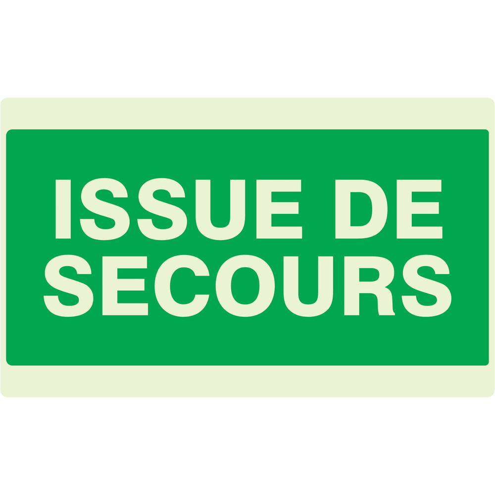 PANNEAU ISSUE DE SECOURS LUMINESCENT 330X200MM TALIAPLAST - 631402