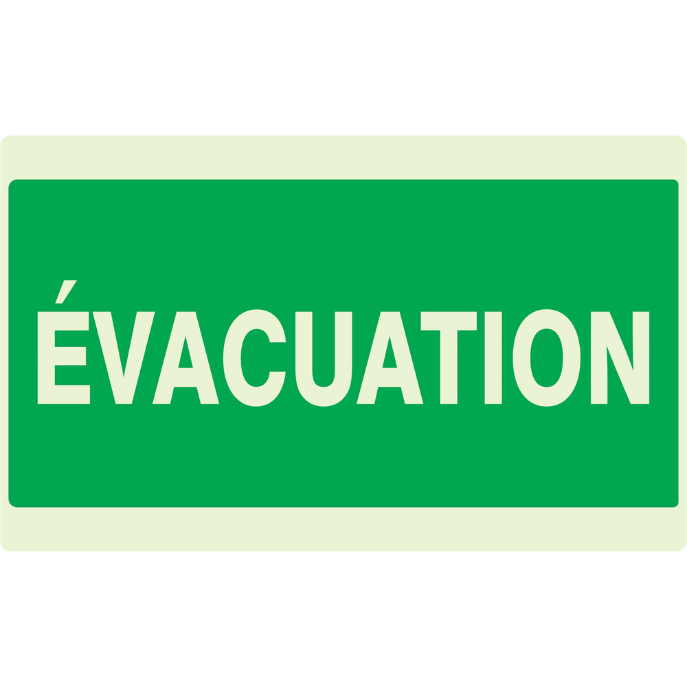PANNEAU EVACUATION LUMINESCENT 330X200MM TALIAPLAST - 631405