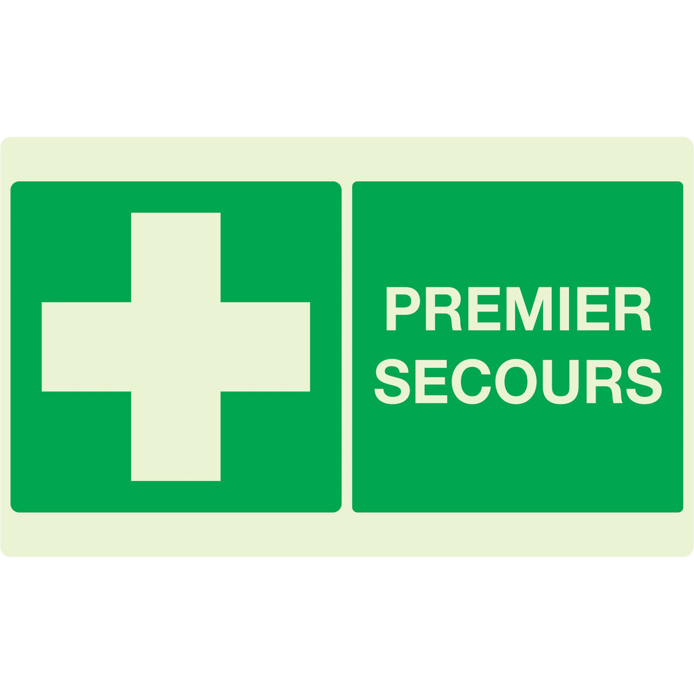 PANNEAU PREMIER SECOURS LUMINESCENT 330X200MM TALIAPLAST - 631406
