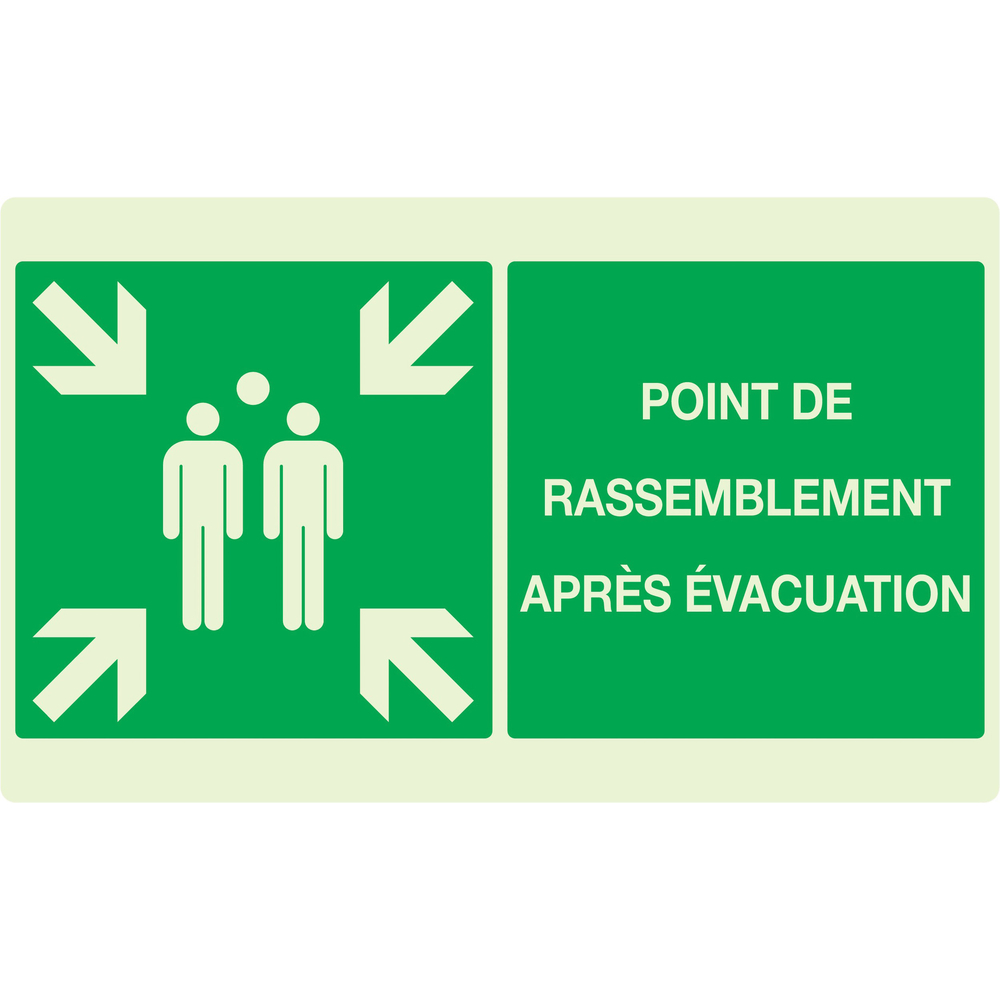 POINT DE RASSEMBLEMENT APRES EVACUATION LUMIN.330x200mm TALIAPLAST - 631408