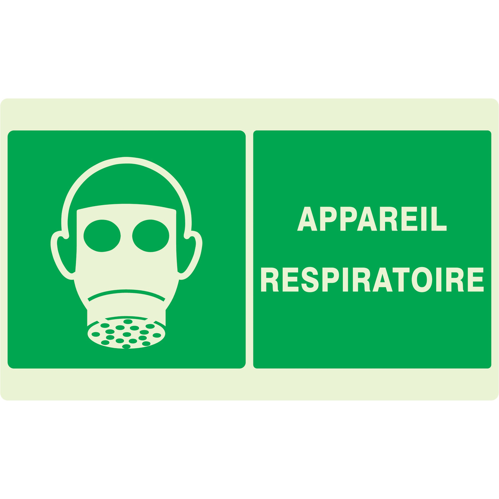 PANNEAU APPAREIL RESPIRATOIRE LUMINESCENT 330X200MM TALIAPLAST - 631409