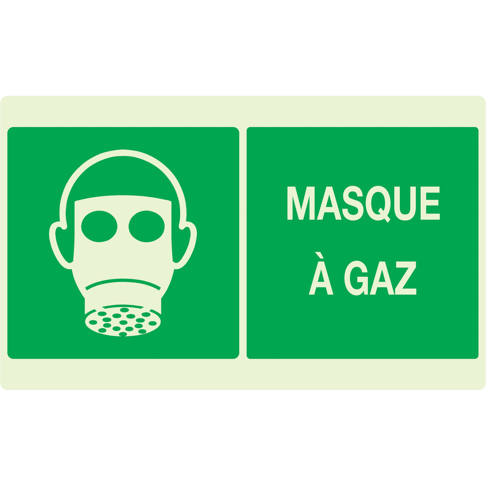 PANNEAU MASQUE A GAZ LUMINESCENT 330X200MM TALIAPLAST - 631411