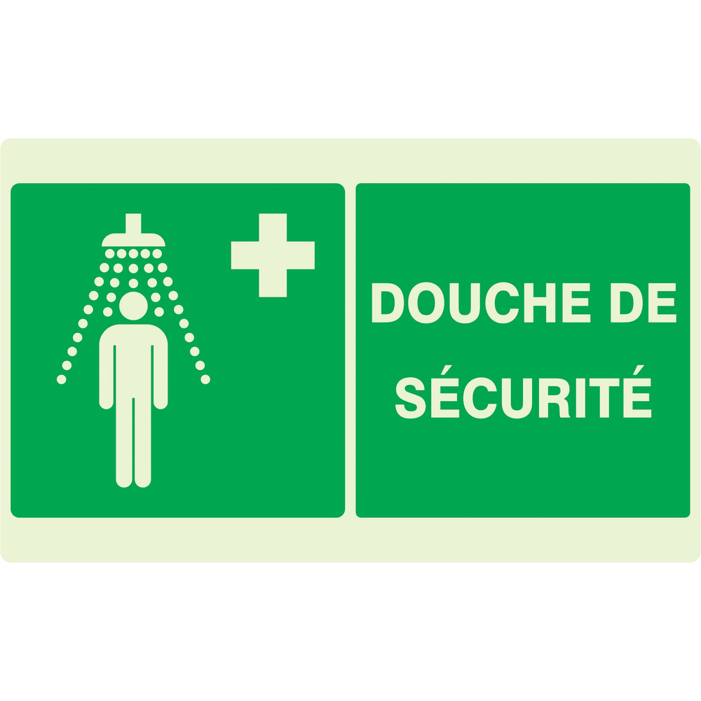 PANNEAU DOUCHE DE SECURITE LUMINESCENT 330X200MM TALIAPLAST - 631413