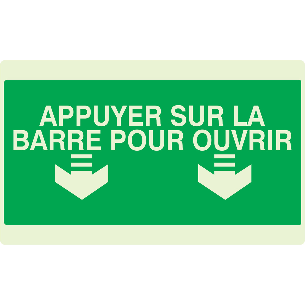 APPUYER SUR LA BARRE POUR OUVRIR LUMINESCENT 330x200mm TALIAPLAST - 631421