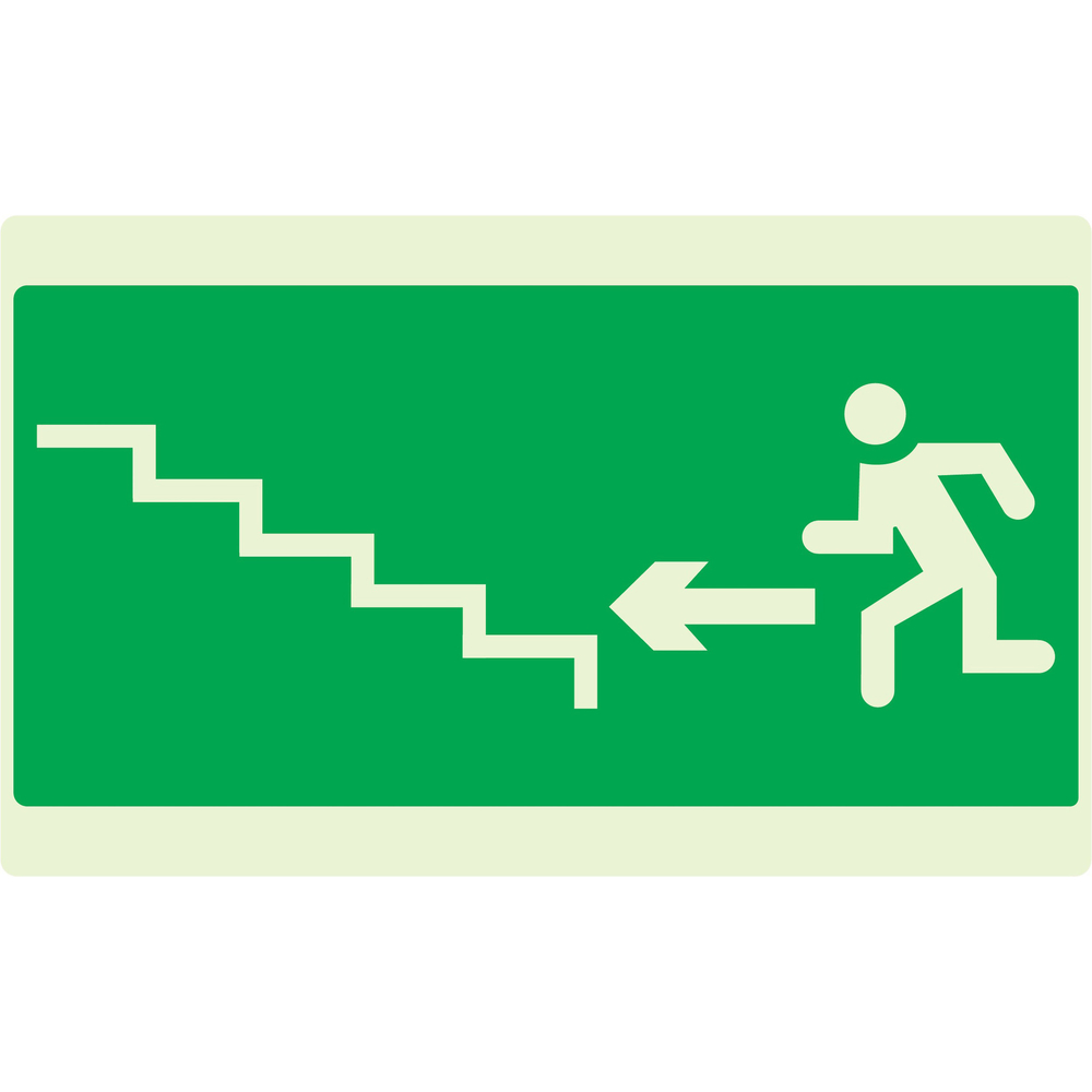 PANNEAU ESCALIER MONTANT A GAUCHE LUMINESCENT 330X200MM TALIAPLAST - 631429