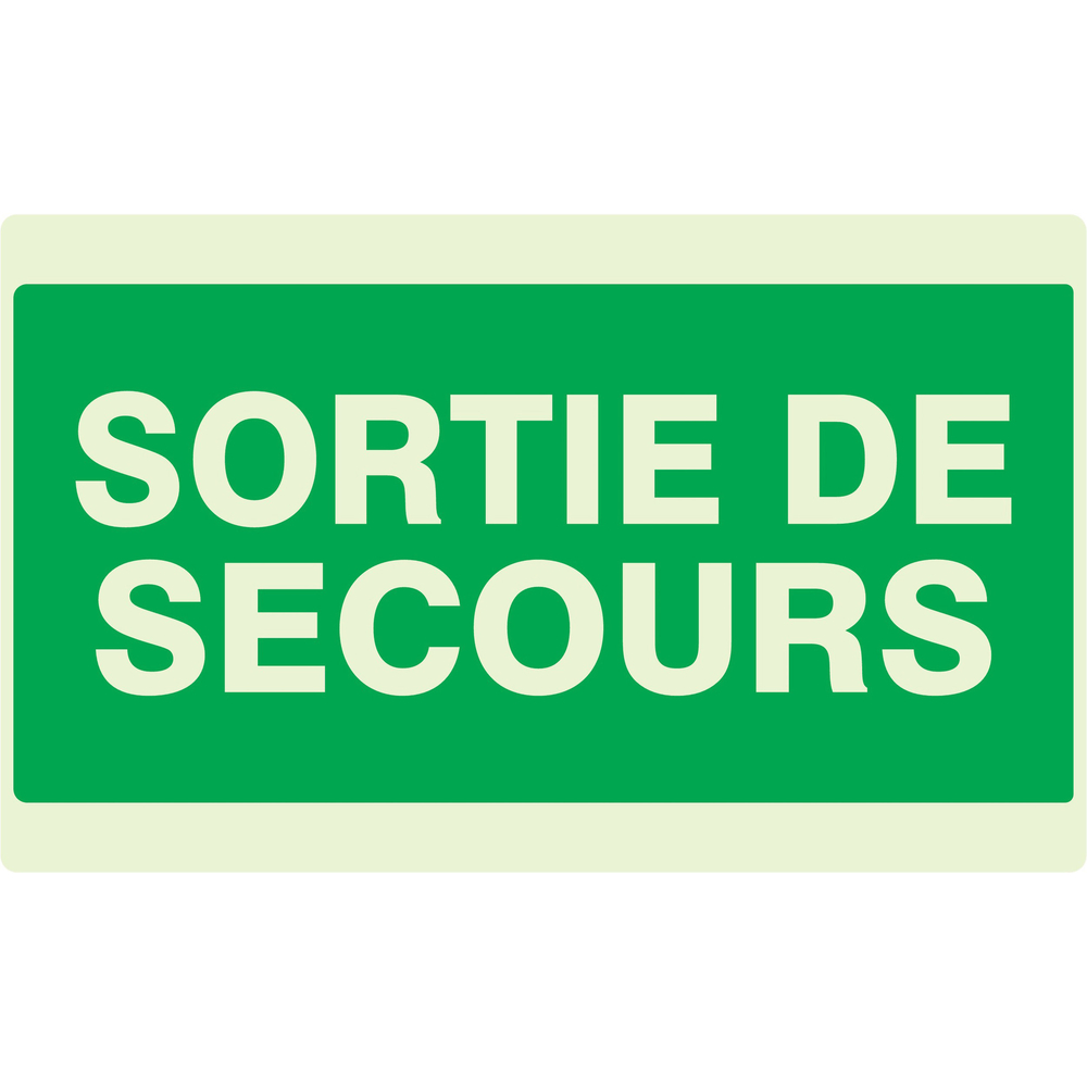 PANNEAU SORTIE DE SECOURS LUMINESCENT 330X200MM TALIAPLAST - 631432