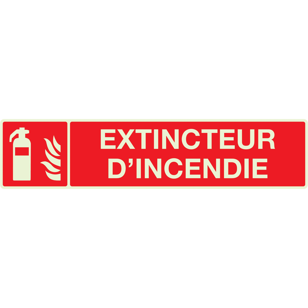 PANNEAU EXTINCTEUR D'INCENDIE LUMINESCENT 330X75MM TALIAPLAST - 635101