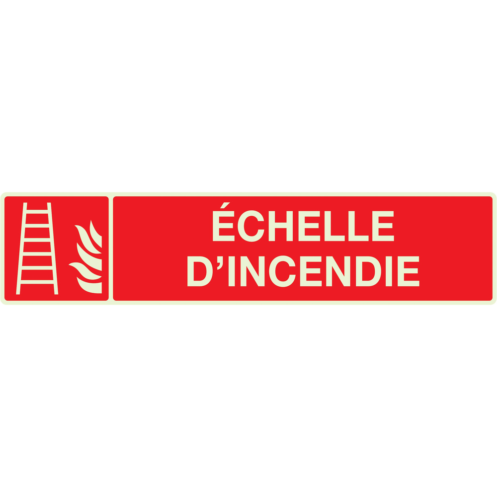 PANNEAU ECHELLE D'INCENDIE LUMINESCENT 330X75MM TALIAPLAST - 635102
