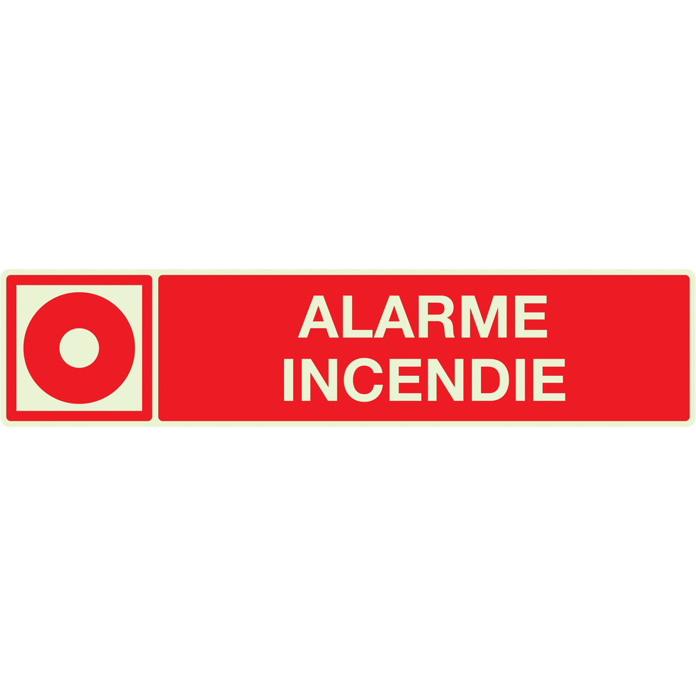 PANNEAU ALARME INCENDIE LUMINESCENT 330X75MM TALIAPLAST - 635106