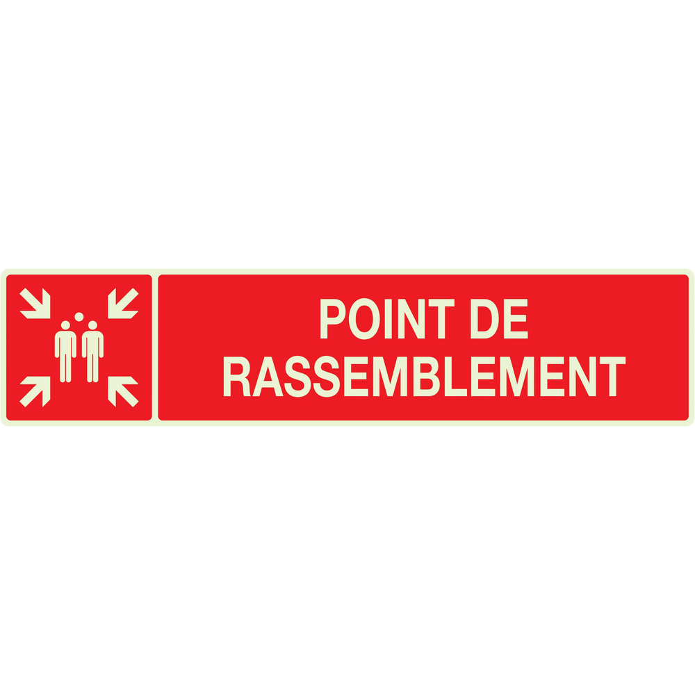 POINT DE RASSEMBLEMENT (INCENDIE) LUMINESCENT 330x75mm TALIAPLAST - 635111