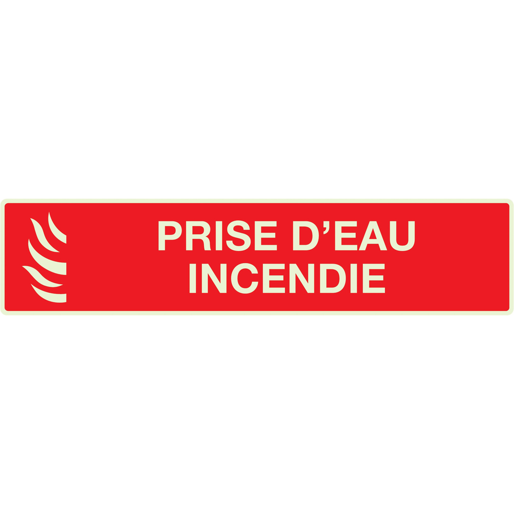 PANNEAU PRISE D'EAU INCENDIE LUMINESCENT 330X75MM TALIAPLAST - 635113
