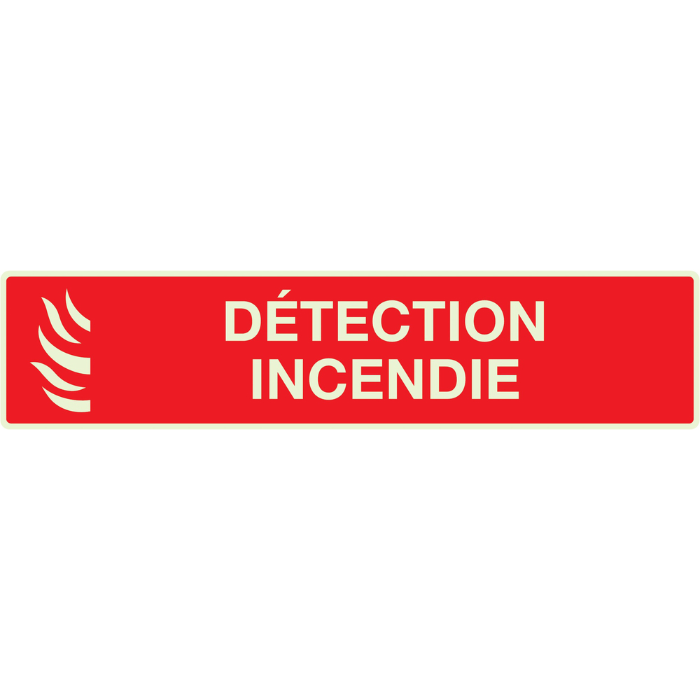 PANNEAU DETECTION D'INCENDIE LUMINESCENT 330X75MM TALIAPLAST - 635114