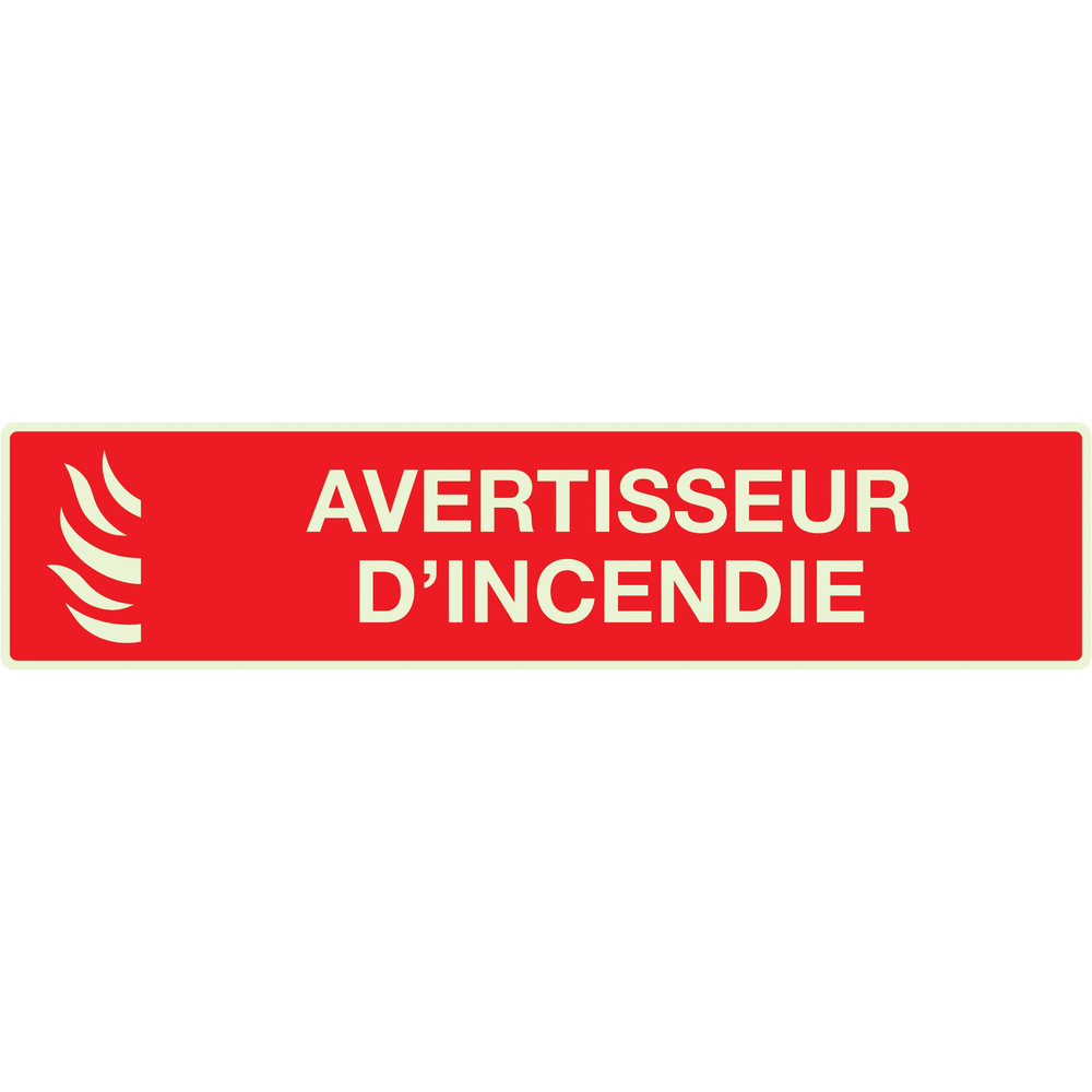 PANNEAU AVERTISSEUR D'INCENDIE LUMINESCENT 330X75MM TALIAPLAST - 635115