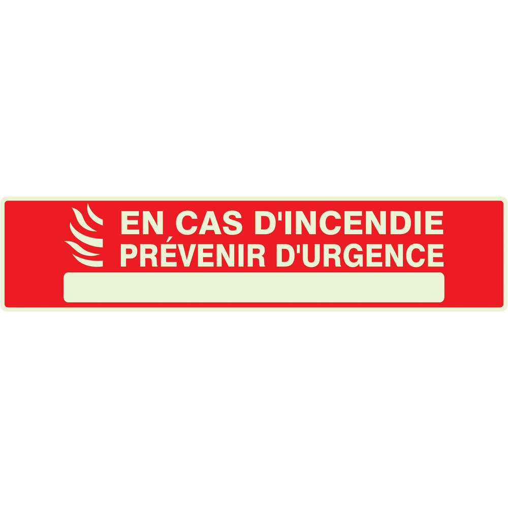 EN CAS D'INCENDIE PREVENIR D'URGENCE LUMINES. 330x75mm TALIAPLAST - 635122