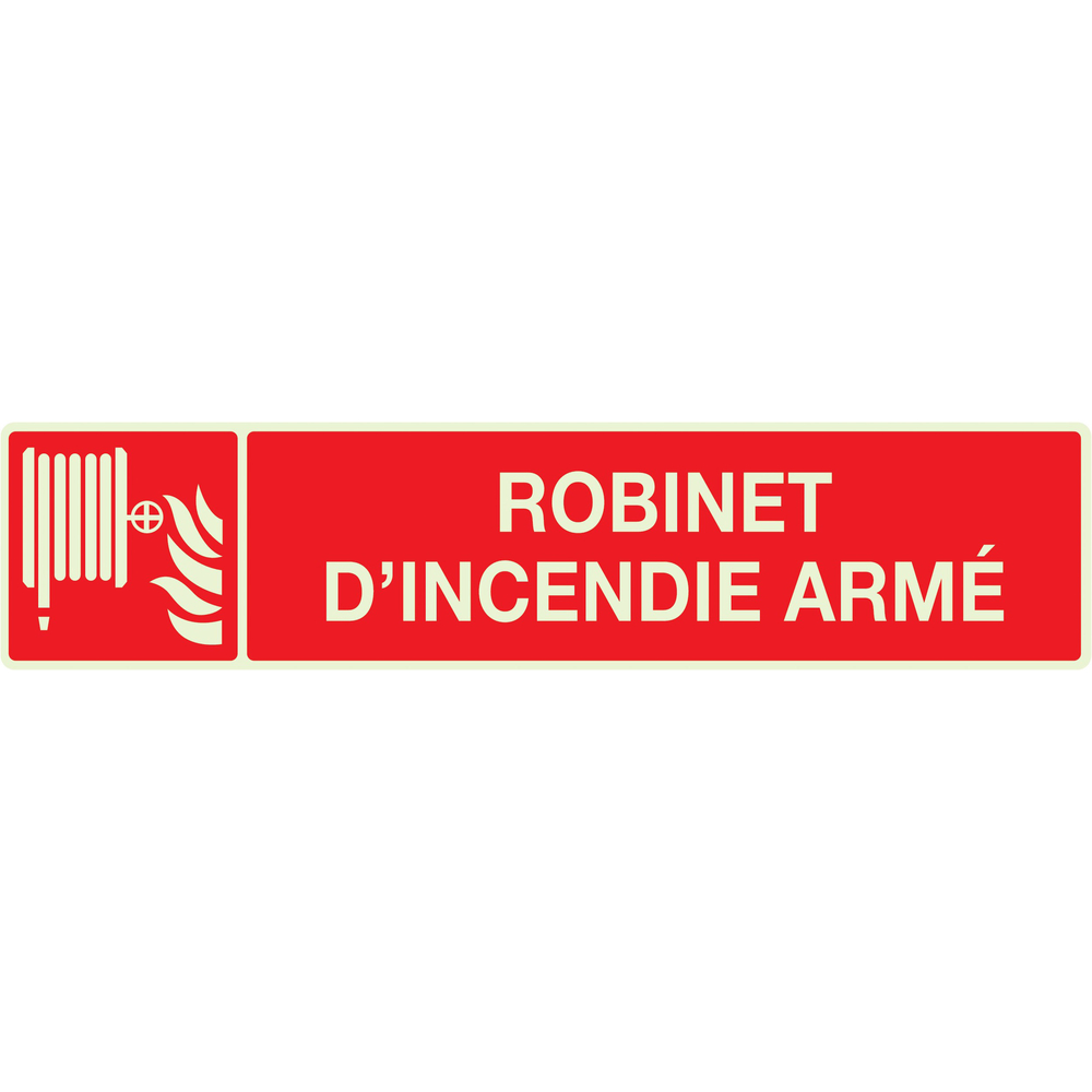 PANNEAU ROBINET D'INCENDIE ARME LUMINESCENT 330X75MM TALIAPLAST - 635125