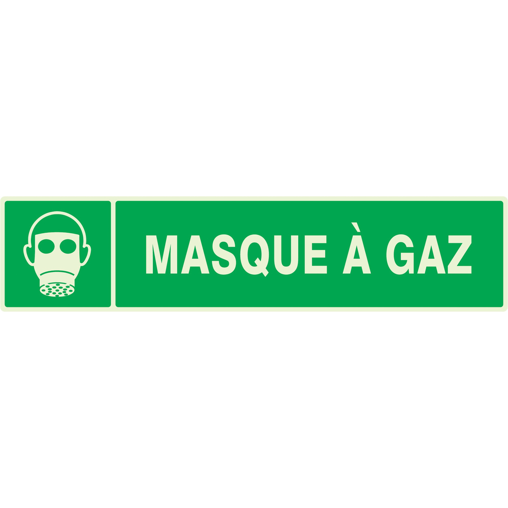PANNEAU MASQUE A GAZ LUMINESCENT 330X75MM TALIAPLAST - 635411