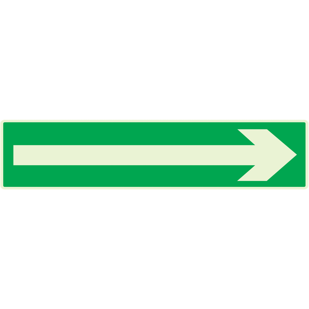 PANNEAU FLECHE (SECOURS) LUMINESCENT 330X75MM TALIAPLAST - 635419