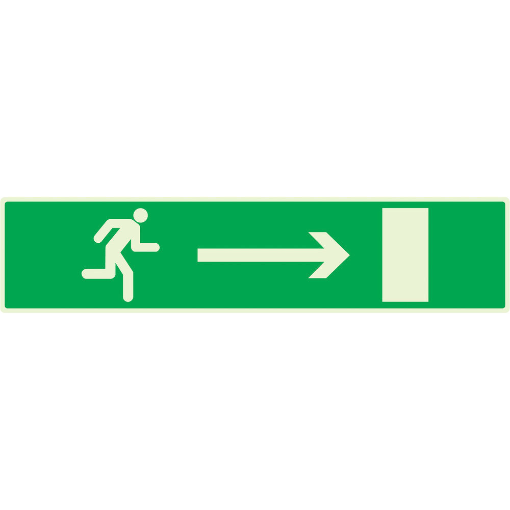 PANNEAU EVACUATION VERS SORTIE DROITE LUMINESCENT 330X75MM TALIAPLAST - 635425